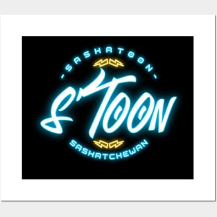 Neon Glow Stoon: Saskatoon Saskatchewan Nightlife Posters and Art